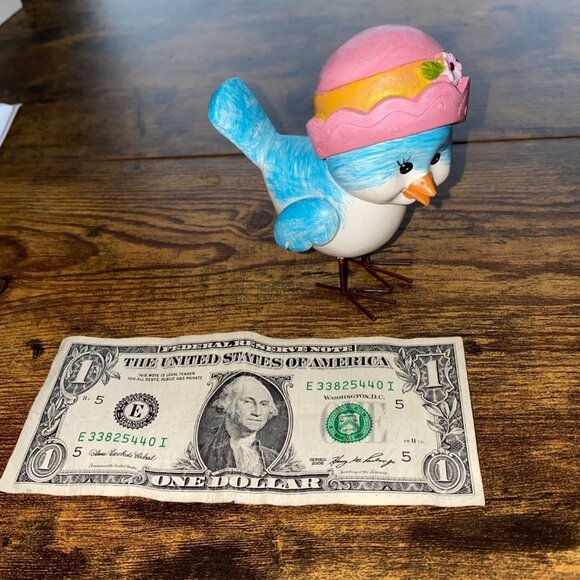 Bird figurines trio bird decor Easter springtime decoration spring tiered tray - Picture 8 of 8